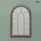 ARRI- vintage falitükör – íves ablak forma, 54 cm - smol.hu - zöld falon