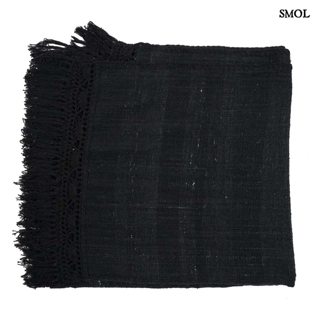 Ágytakaró - fekete, pamut, 260x122 cm | GYPSYB - SMOL