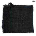 Ágytakaró - fekete, pamut, 260x122 cm | GYPSYB - SMOL