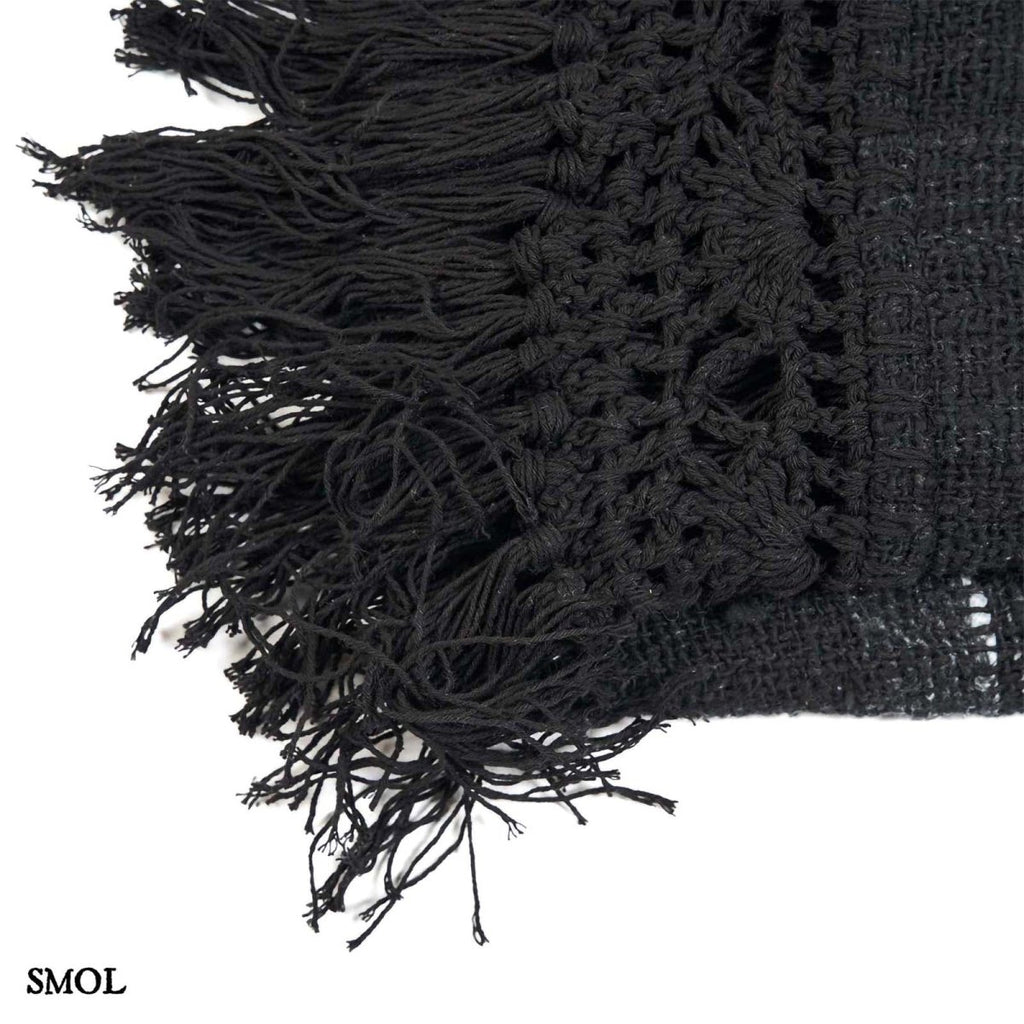 Ágytakaró - fekete, pamut, 260x122 cm | GYPSYB - SMOL