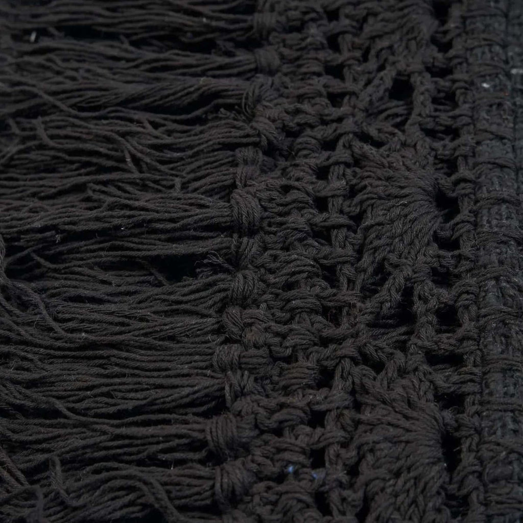 Ágytakaró - fekete, pamut, 260x122 cm | GYPSYB - SMOL