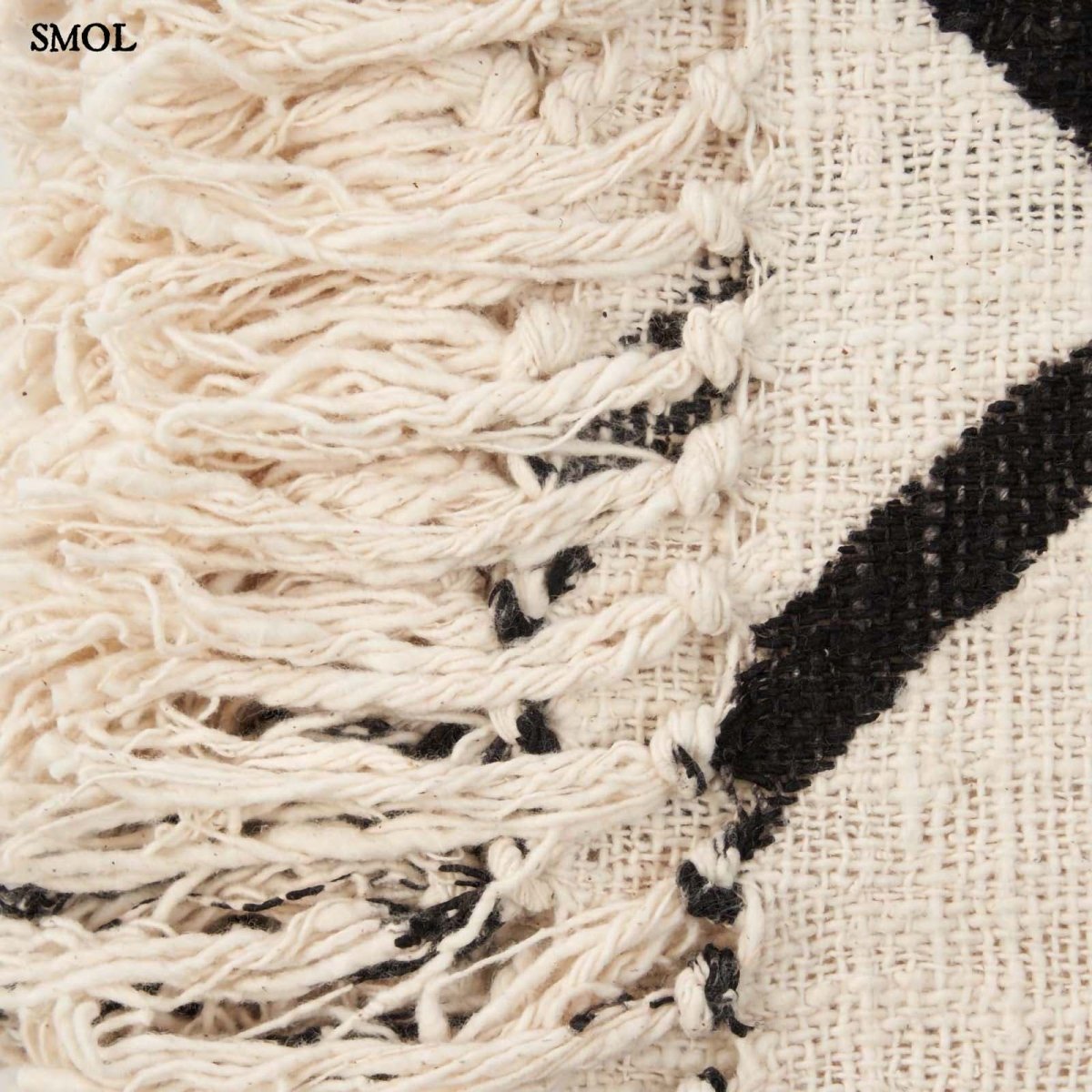 Ágytakaró - natúr - fekete, 240x128 cm | EVIL EYE - SMOL