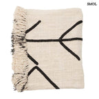 Ágytakaró - natúr - fekete, 240x128 cm | EVIL EYE - SMOL