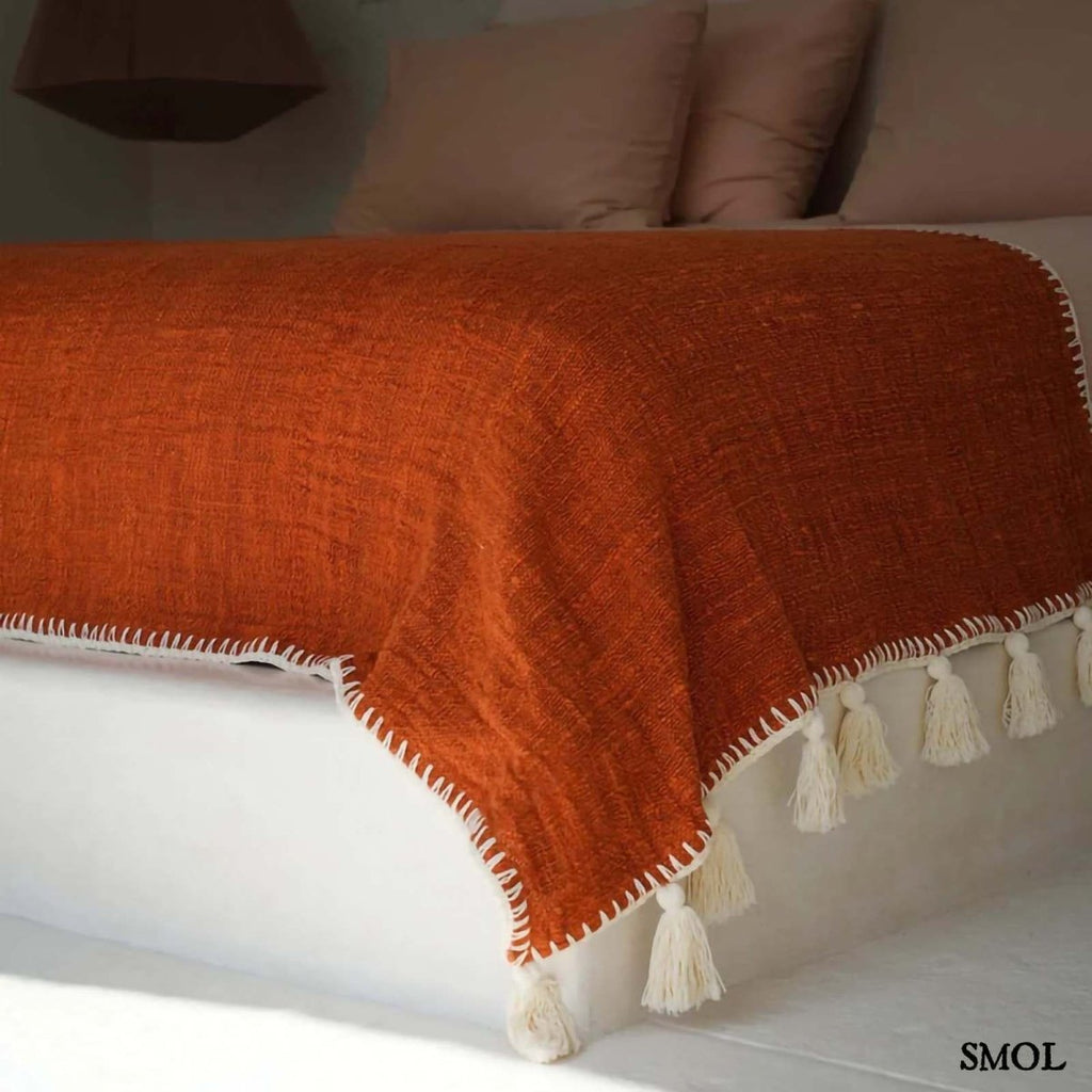 Ágytakaró - pamut, 246x126 cm | STITCH - SMOL