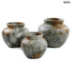 Antik hatású kerámia váza – szürke, M | FUNKY - SMOL