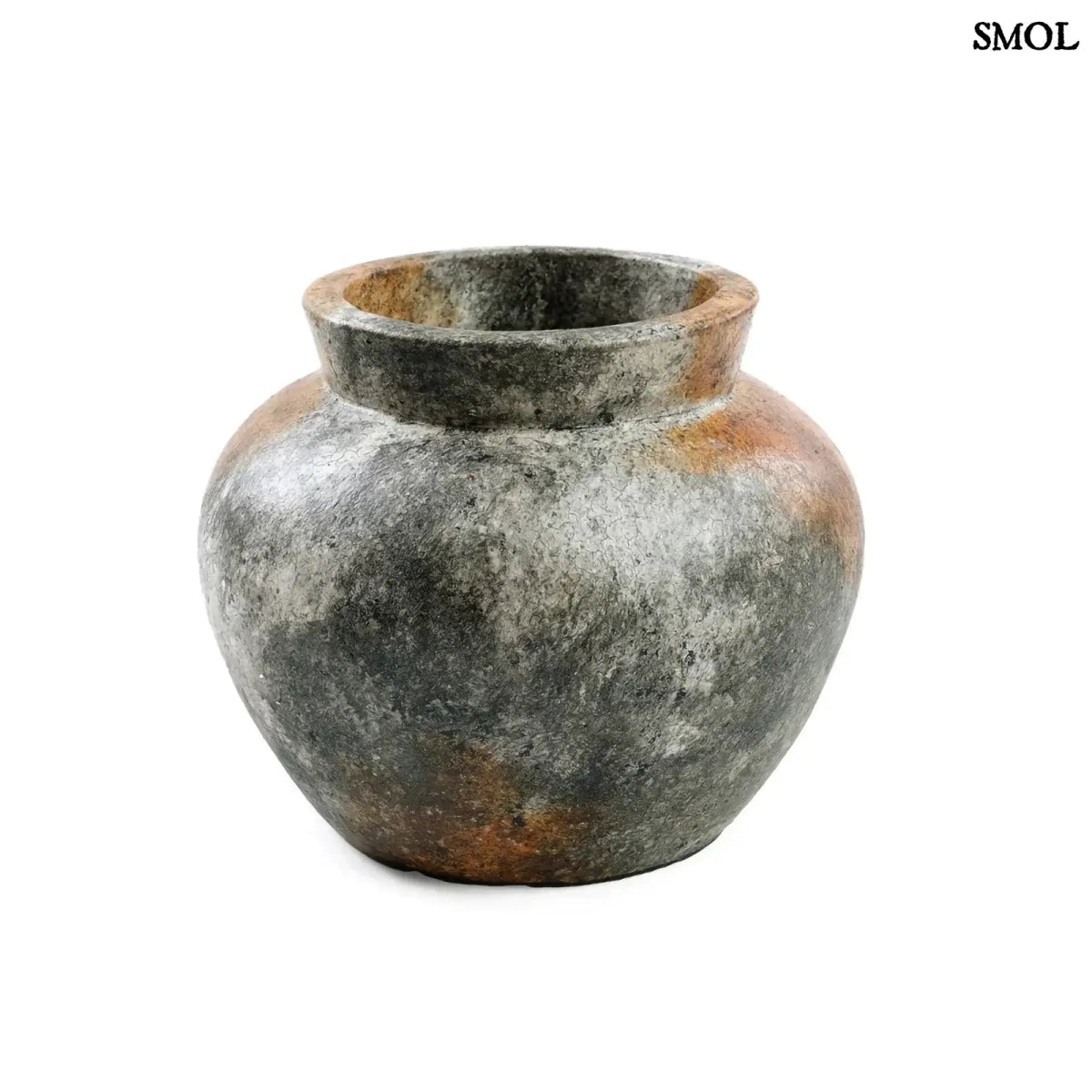 Antik hatású kerámia váza – szürke, S | FUNKY - SMOL