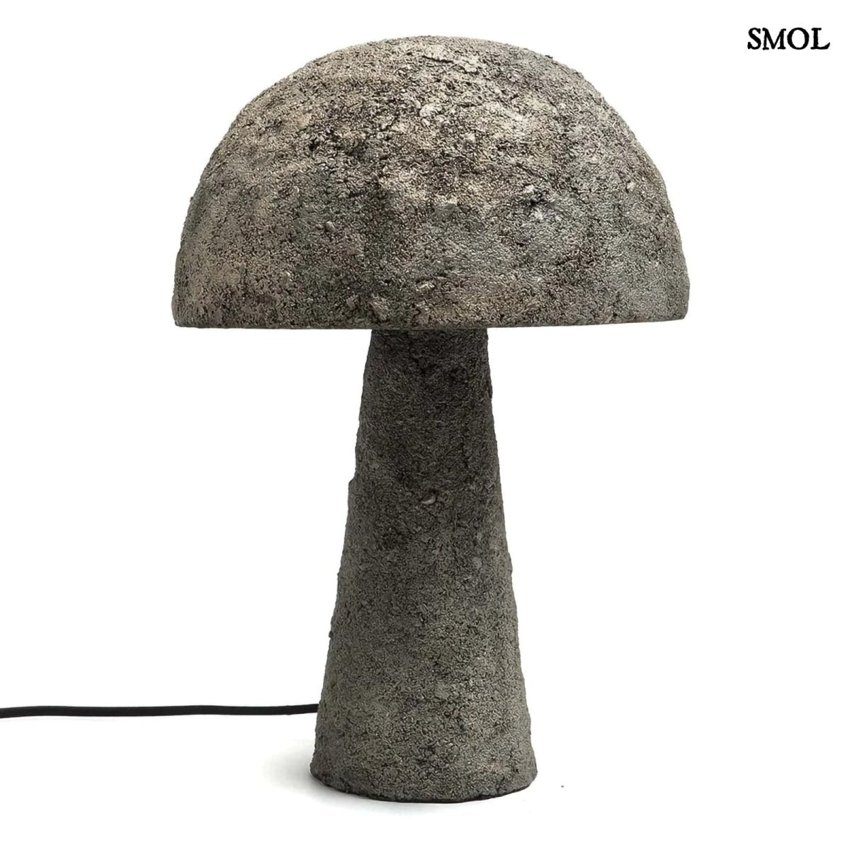 Asztali lámpa természetes betonból - fehér háttérrel