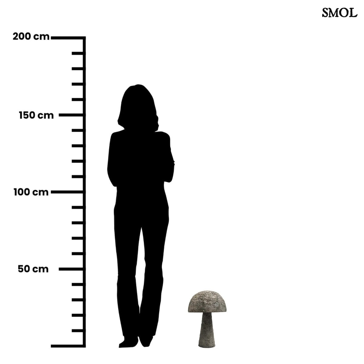 Asztali lámpa természetes betonból - méretarányosan