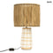 Tischleuchte – weiß, mit Rattan, 51 cm | MOLOKAI