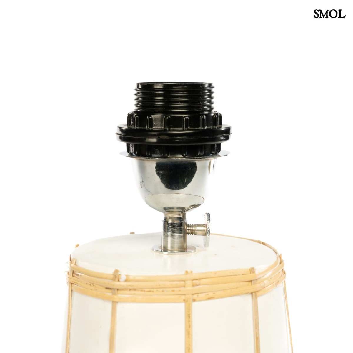 Asztali lámpa - fehér, rattannal, 51 cm | MOLOKAI - SMOL