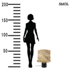 Természetes búrájú asztali lámpa kerámia talapzattal, méretarányosan