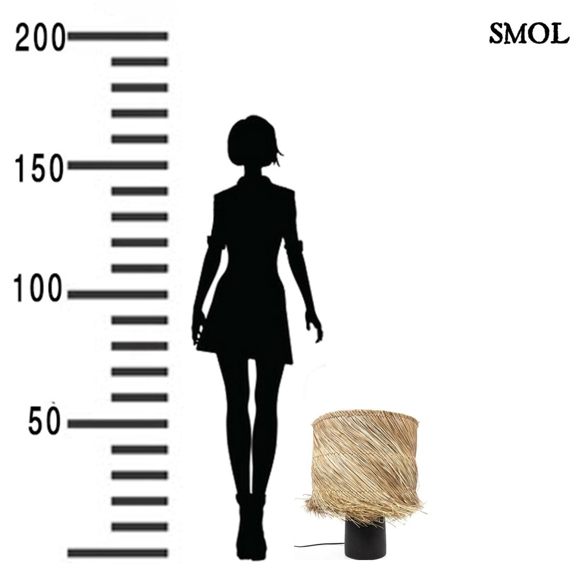 Természetes búrájú asztali lámpa kerámia talapzattal, méretarányosan