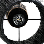 Asztali lámpa - rattannal, fekete, terrakotta, 57 cm | NAXOS - SMOL