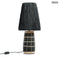 Table lamp - with rattan, black, terracotta, 57 cm | NAXOS
