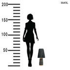 Asztali lámpa - rattannal, fekete, terrakotta, 57 cm | NAXOS - SMOL