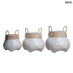 Bambusz Tárolókosár - fehér | BENOA - SMOL