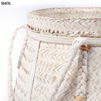 Bambusz Tárolókosár - fehér | BIKU - SMOL