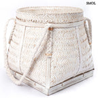 Bambusz Tárolókosár - fehér | BIKU - SMOL