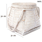 Bambusz Tárolókosár - fehér | BIKU - SMOL