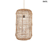 Natural Banana Leaf Pendant Lampshade, Slim Cylindrical, L | KUSO