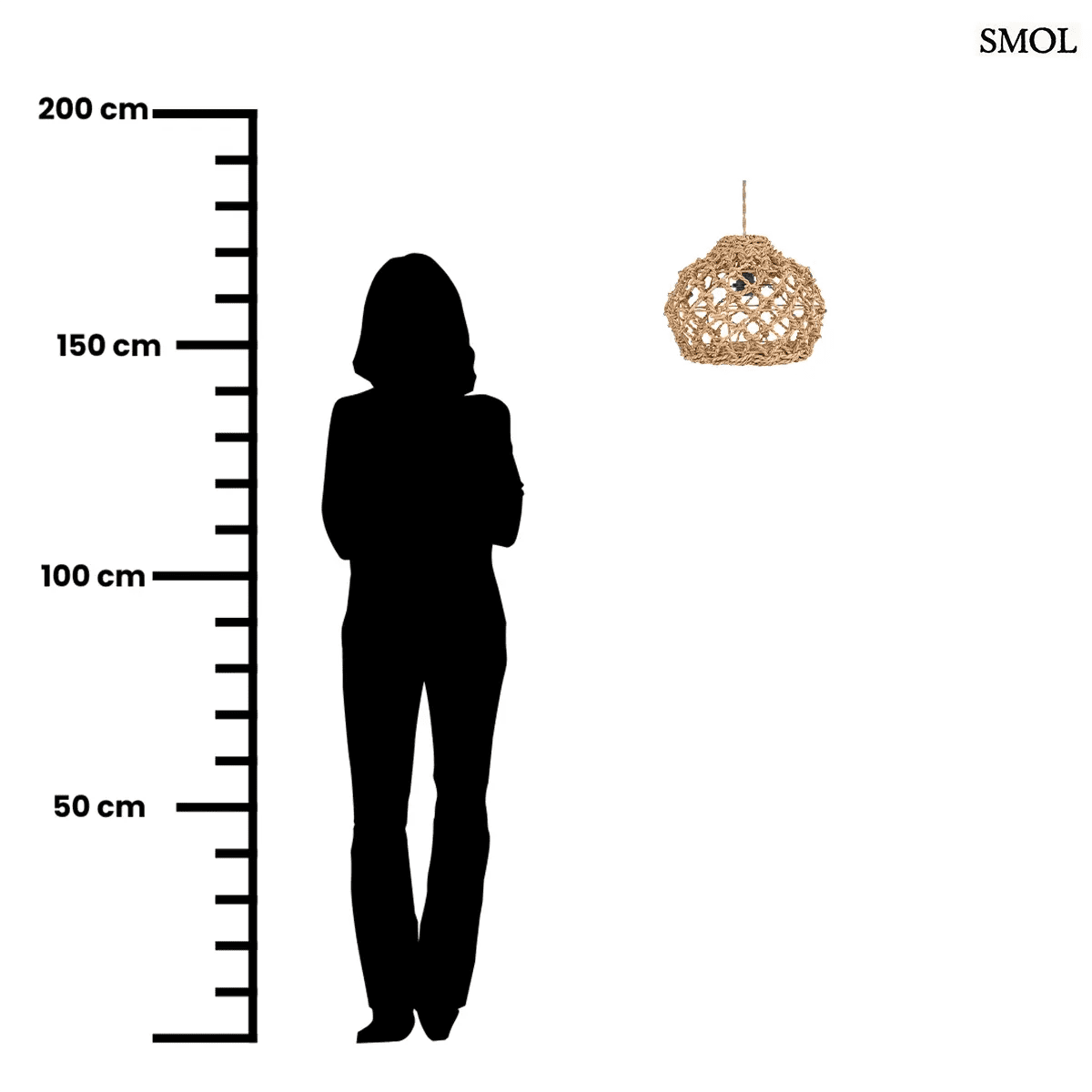 Természetes, kézzel font banánlevél lámpaernyő indonéz kézműves textúrával és egyedi fonott rácsos szerkezettel, méretarányosan