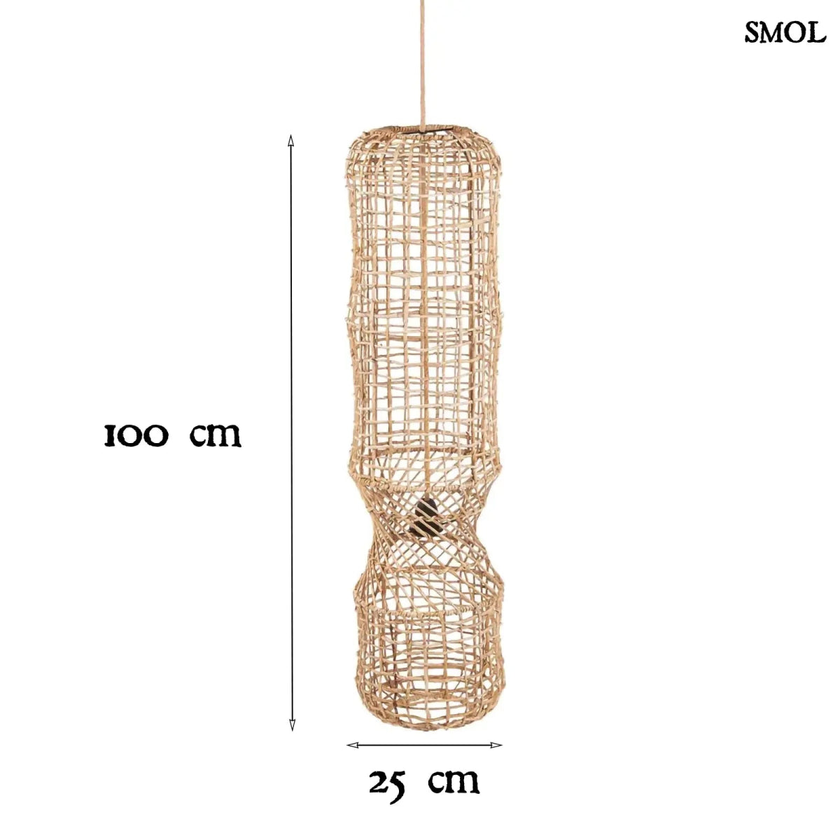 Függőlámpaernyő - banánlevél, XL | GUANYIN | SMOL - méretekkel