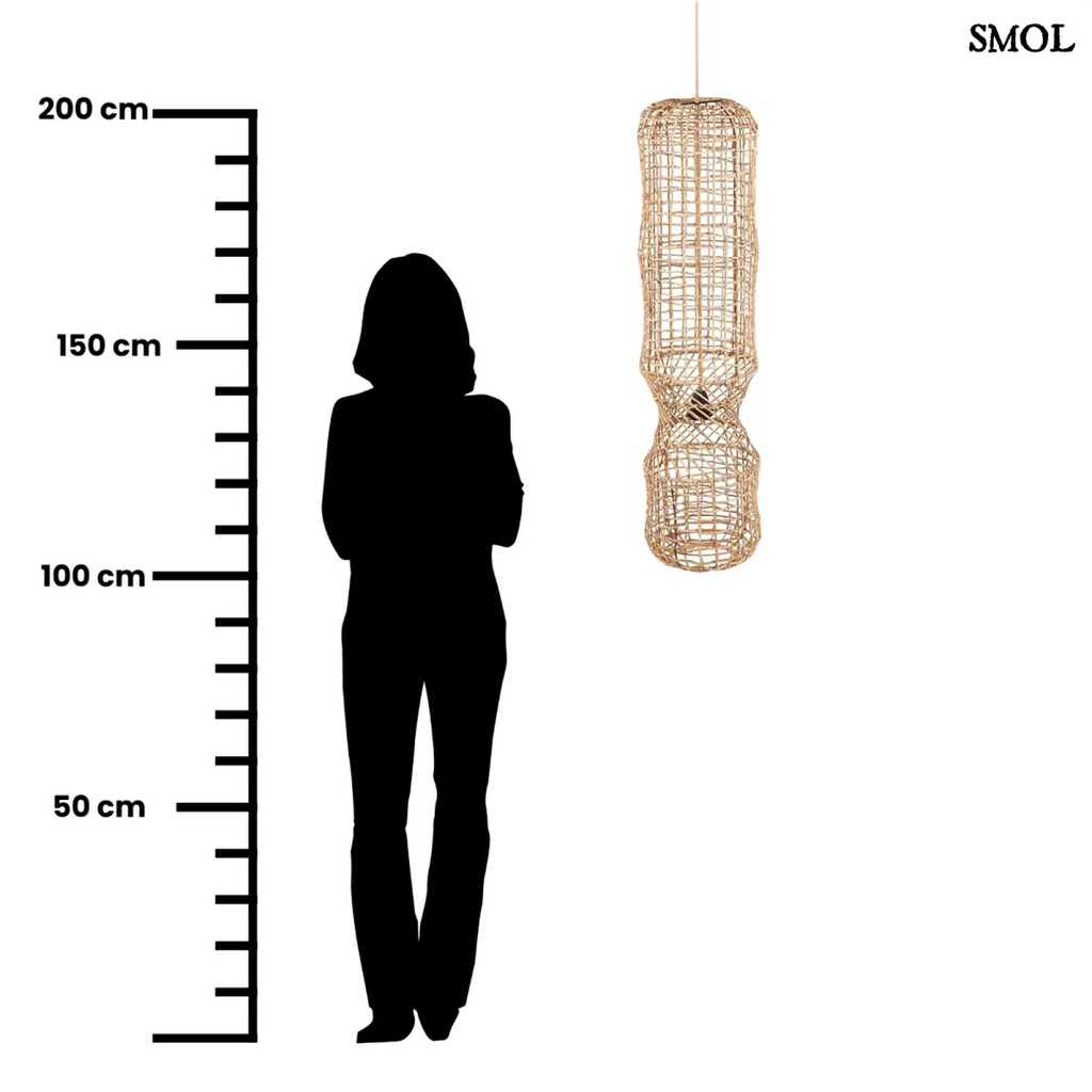 Függőlámpaernyő - banánlevél, XL | GUANYIN | SMOL - méretarányosan