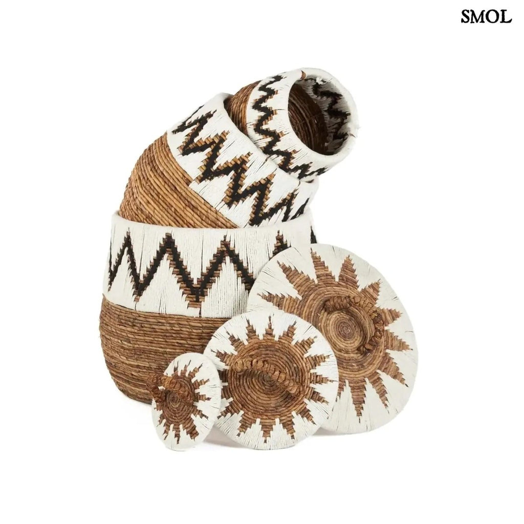 Banánlevél tárolókosár fedéllel – M | LITTLE BAY - SMOL