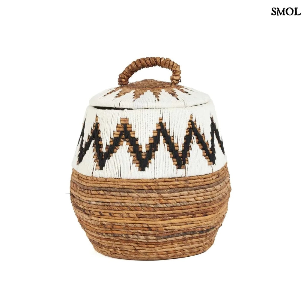 Banánlevél tárolókosár fedéllel – M | LITTLE BAY - SMOL