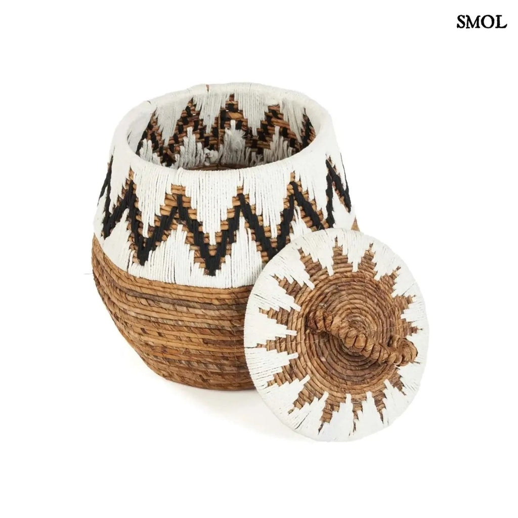 Banánlevél tárolókosár fedéllel – M | LITTLE BAY - SMOL