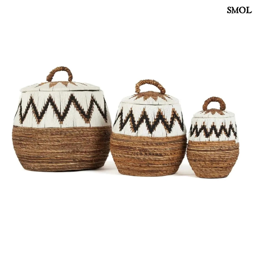 Banánlevél tárolókosár fedéllel – M | LITTLE BAY - SMOL