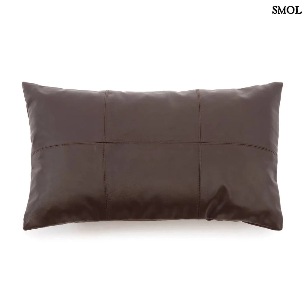 Barna Bőr Párnahuzat, 30x50 | CHOCO - SMOL