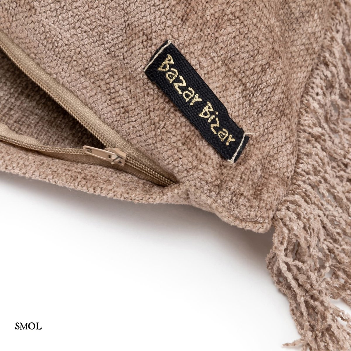 Kézzel festett bársony díszpárnahuzat cipzárral