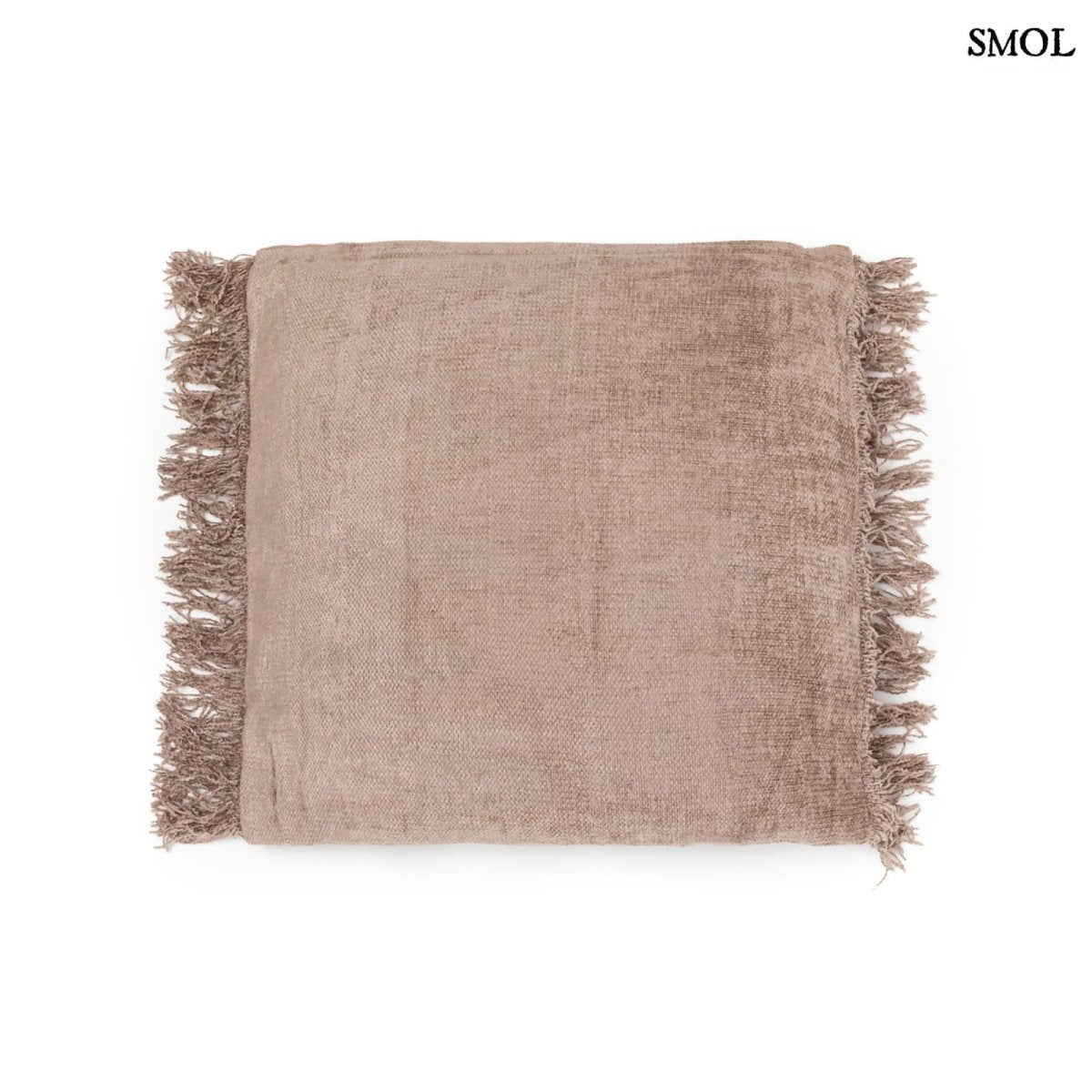 Betonszürke bársony díszpárnahuzat fehér háttérrel