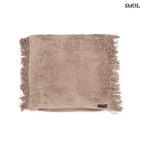 Betonszürke bársony díszpárnahuzat hátulról