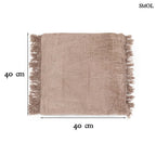 Betonszürke bársony díszpárnahuzat méretekkel