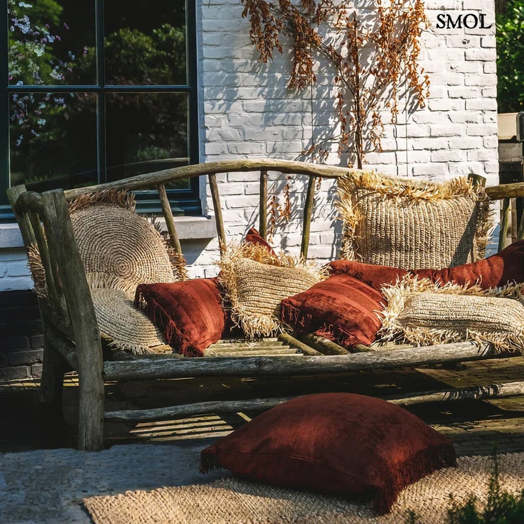 Bársony Díszpárnahuzat, 60x60 | GEE BURGUNDY - SMOL