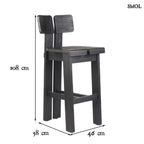 Bárszék - fekete, fa, beltéri és kültéri, 108 cm | SAMA SAMA - SMOL