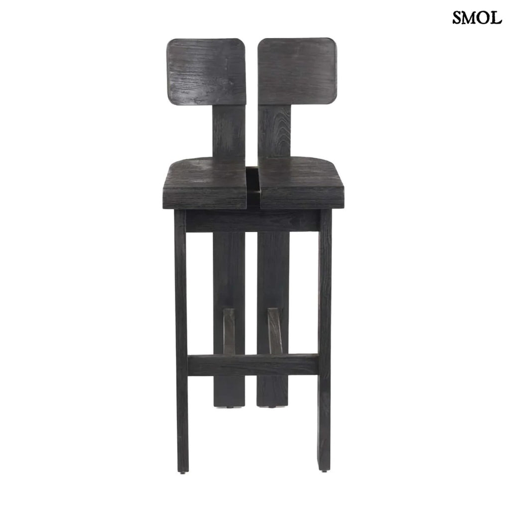 Bárszék - fekete, fa, beltéri és kültéri, 108 cm | SAMA SAMA - SMOL