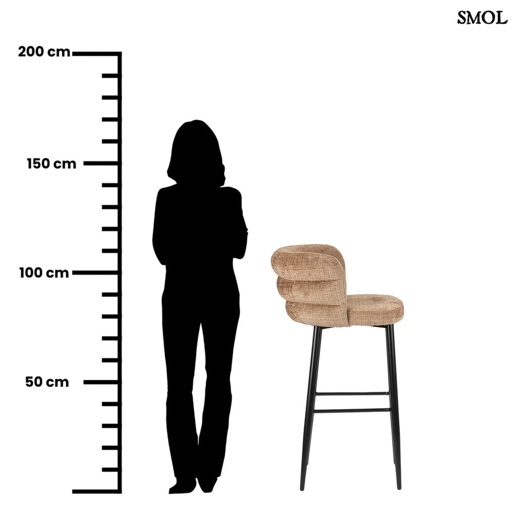Bárszék - kárpitozott, 104 cm | CLOUD BAR CARAMEL - SMOL