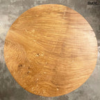 Természetes teakfa bárszék suarfa ülőlappal felülről