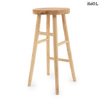 Természetes teakfa bárszék suarfa ülőlappal elforgatva