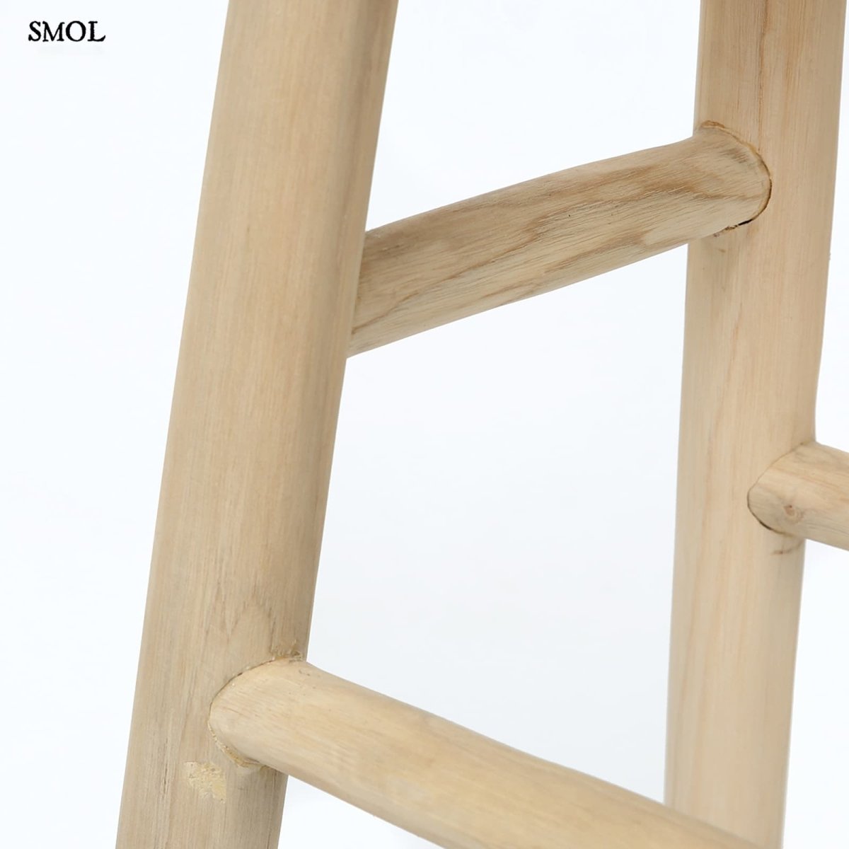 Természetes teakfa bárszék suarfa ülőlappal lábakkal