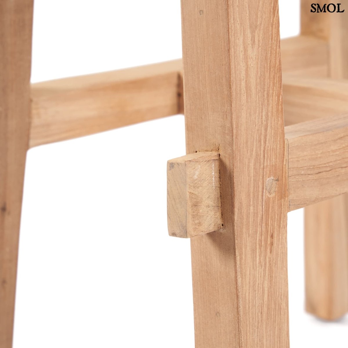 Természetes teakfából készült bárszék - lábak nagyítva