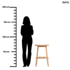 Természetes teakfából készült bárszék - méretarányosan