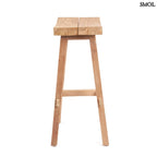 Természetes teakfából készült bárszék - oldalra fordítva