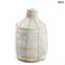 Beton Hatású Terrakotta Váza Rattan Díszítéssel, 23 cm | WHOOPY