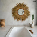 Betonhatású terrakotta váza rattannal - S | CUTIE - SMOL