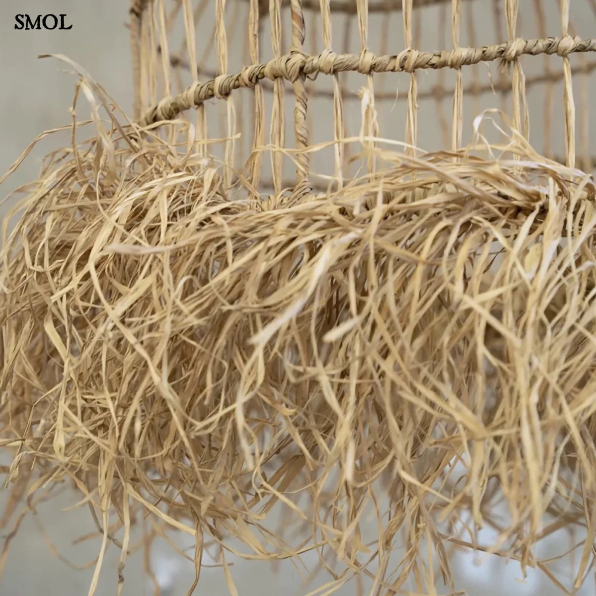 Bohó, Fonott Fű Lámpaernyő, 40 cm | CASITA - SMOL