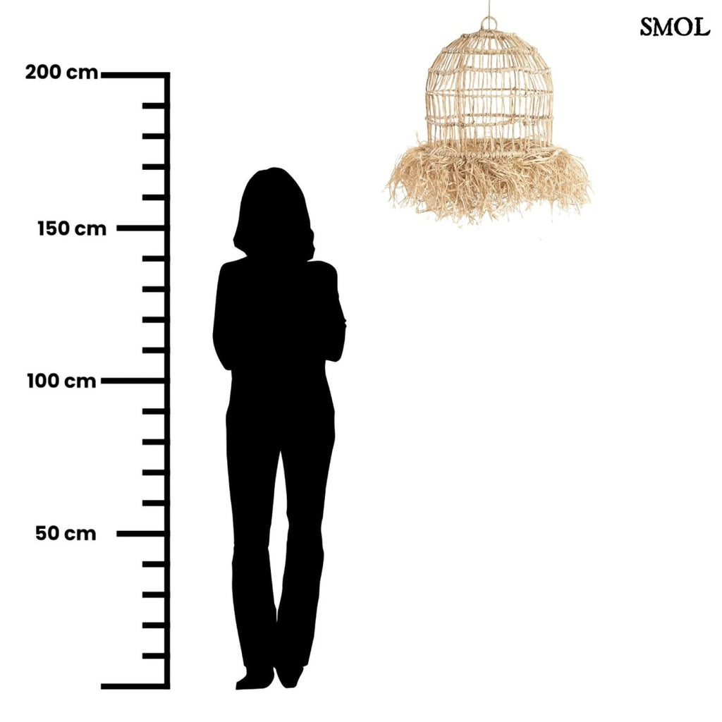 Bohó, Fonott Fű Lámpaernyő, 40 cm | CASITA - SMOL